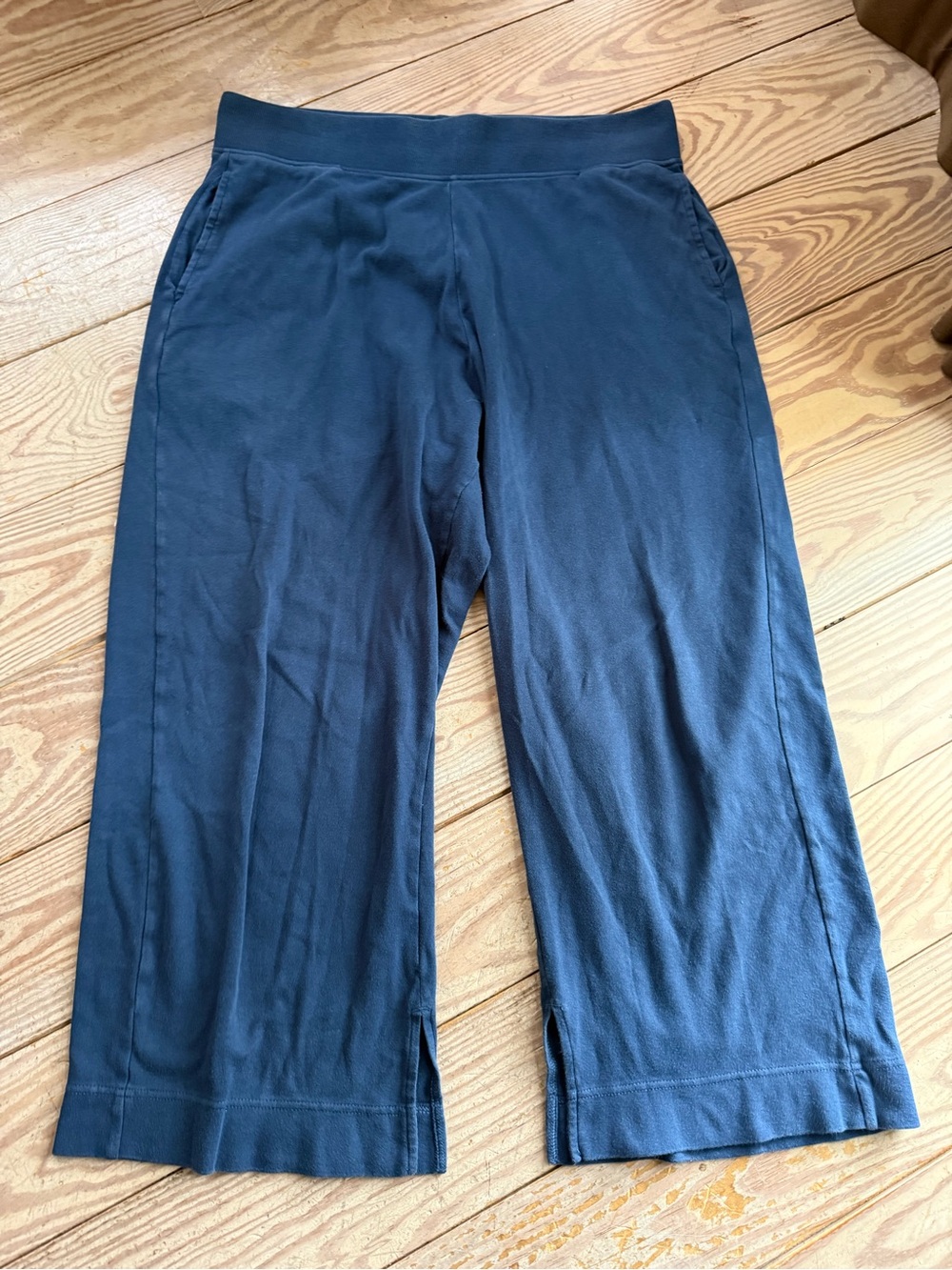 Pact Navy Blue Wide Leg Cropped Pants Size XL